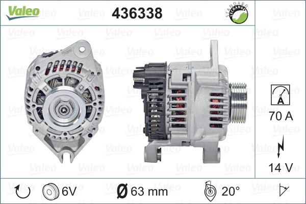 Valeo 436338 - Laturi inparts.fi