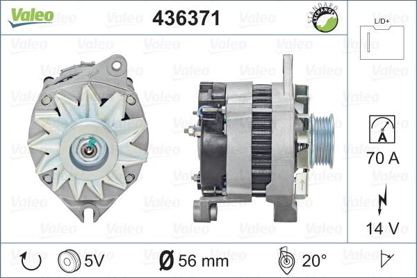 Valeo 436371 - Laturi inparts.fi