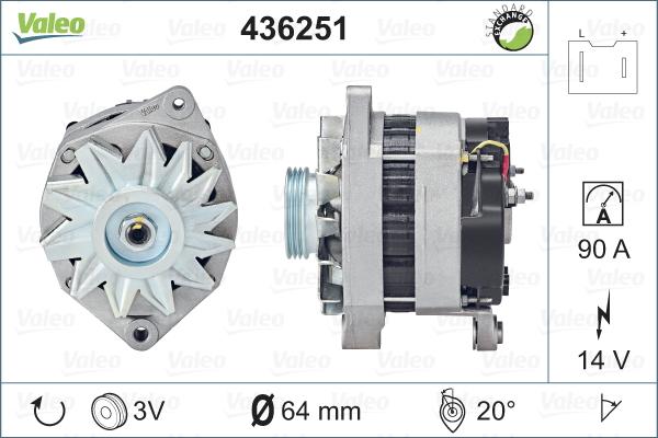 Valeo 436251 - Laturi inparts.fi