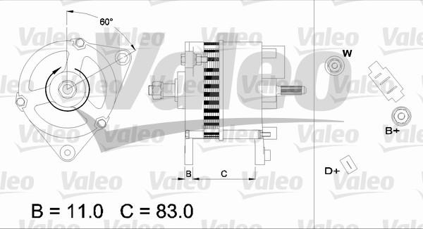 Valeo 436754 - Laturi inparts.fi