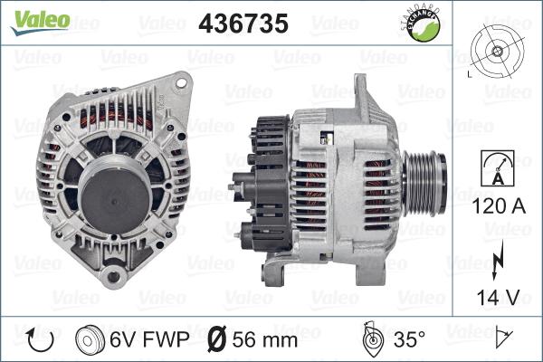 Valeo 436735 - Laturi inparts.fi