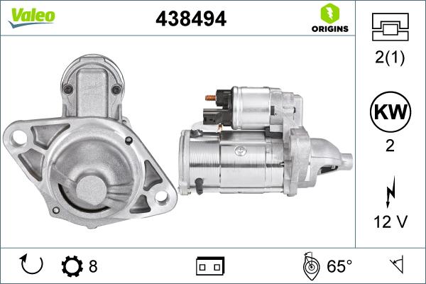 Valeo 438494 - Käynnistinmoottori inparts.fi