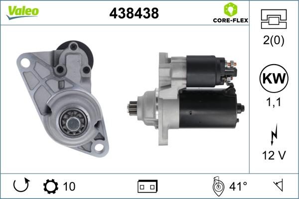 Valeo 438438 - Käynnistinmoottori inparts.fi