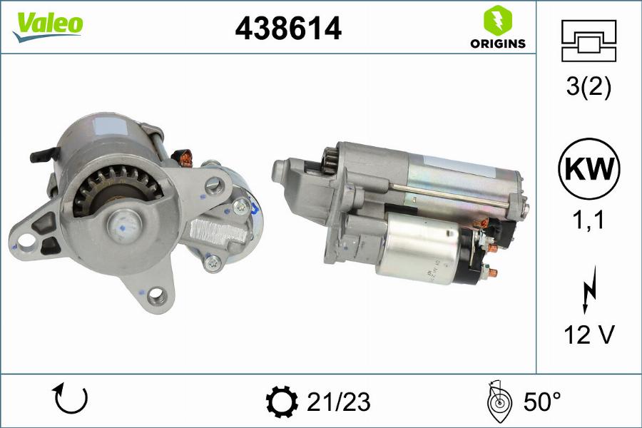 Valeo 438614 - Käynnistinmoottori inparts.fi