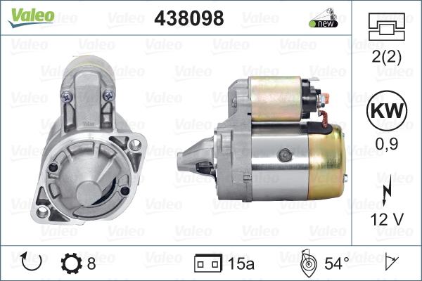 Valeo 438098 - Käynnistinmoottori inparts.fi