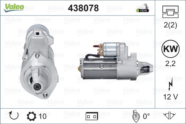 Valeo 438078 - Käynnistinmoottori inparts.fi