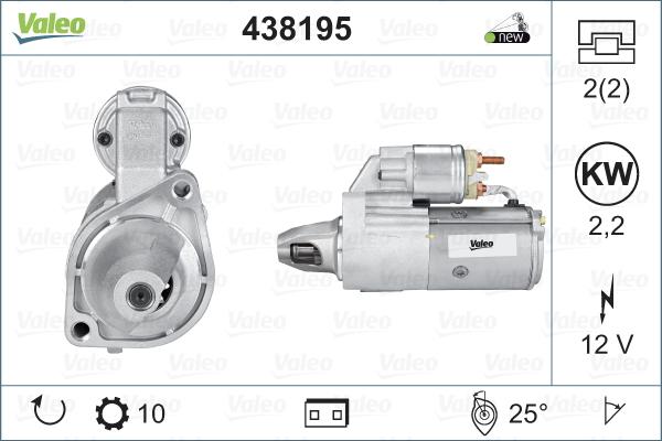 Valeo 438195 - Käynnistinmoottori inparts.fi