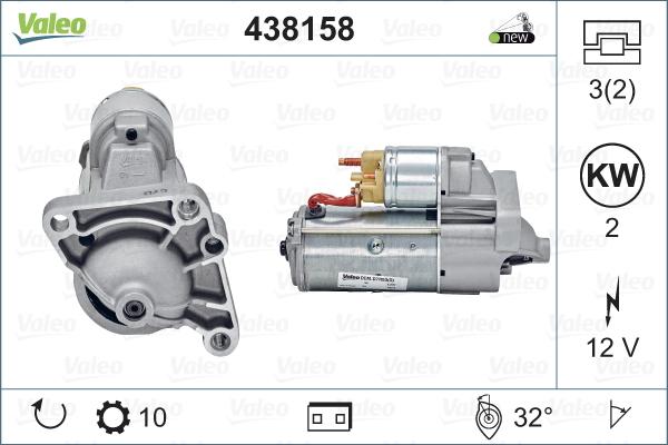 Valeo 438158 - Käynnistinmoottori inparts.fi