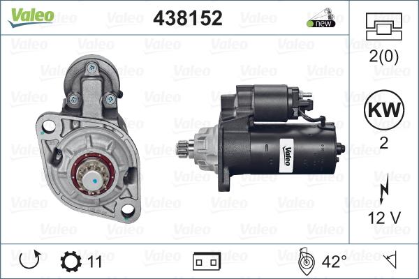 Valeo 438152 - Käynnistinmoottori inparts.fi