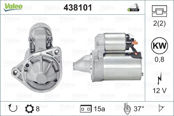 Valeo 438101 - Käynnistinmoottori inparts.fi