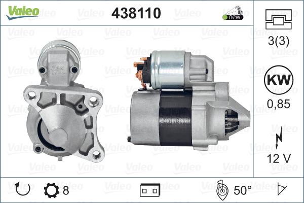 Valeo 438110 - Käynnistinmoottori inparts.fi