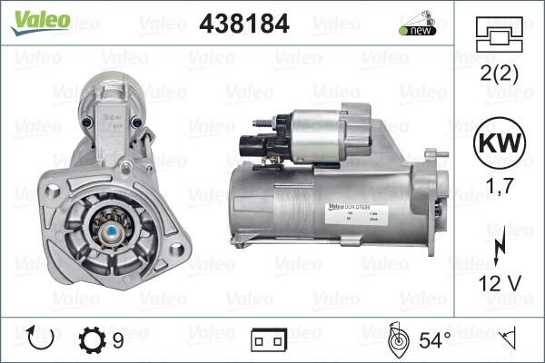 Valeo 438184 - Käynnistinmoottori inparts.fi