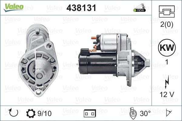 Valeo 438131 - Käynnistinmoottori inparts.fi