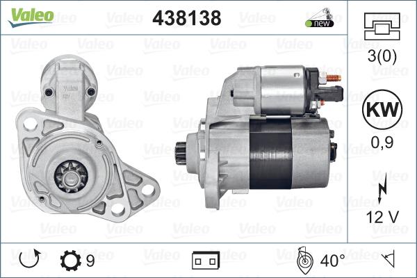 Valeo 438138 - Käynnistinmoottori inparts.fi