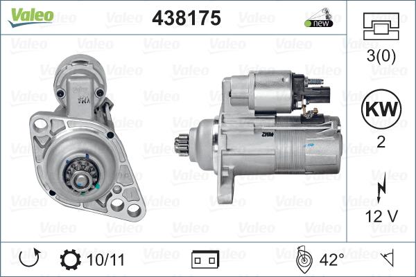 Valeo 438175 - Käynnistinmoottori inparts.fi