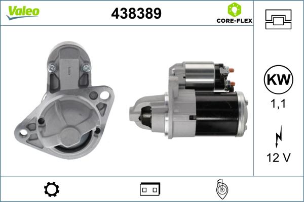 Valeo 438389 - Käynnistinmoottori inparts.fi