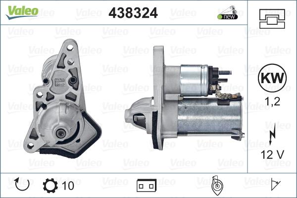 Valeo 438324 - Käynnistinmoottori inparts.fi