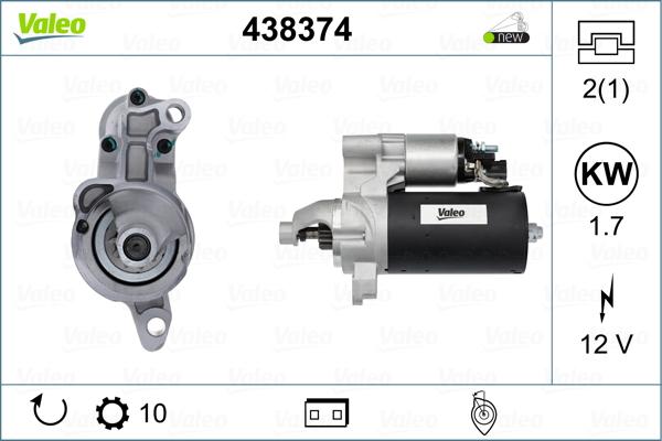 Valeo 438374 - Käynnistinmoottori inparts.fi