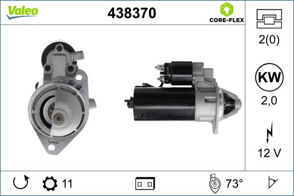 Valeo 438370 - Käynnistinmoottori inparts.fi