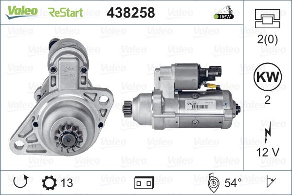 Valeo 438258 - Käynnistinmoottori inparts.fi