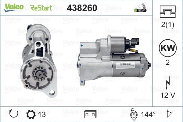 Valeo 438260 - Käynnistinmoottori inparts.fi