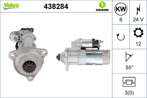 Valeo 438284 - Käynnistinmoottori inparts.fi