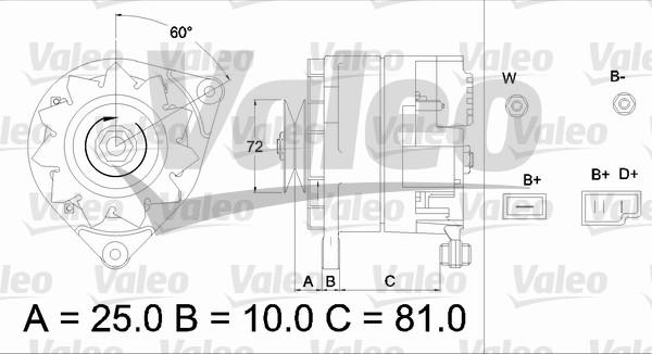 Valeo 433486 - Laturi inparts.fi