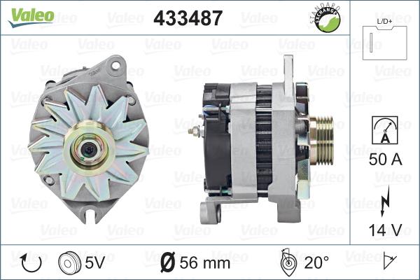 Valeo 433487 - Laturi inparts.fi