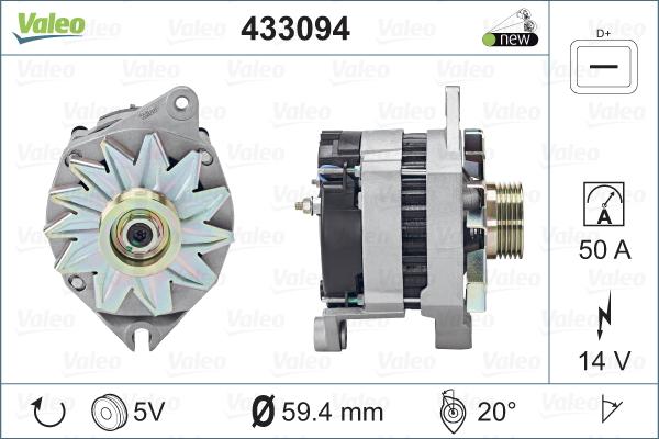 Valeo 433094 - Laturi inparts.fi