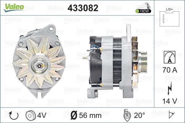 Valeo 433082 - Laturi inparts.fi