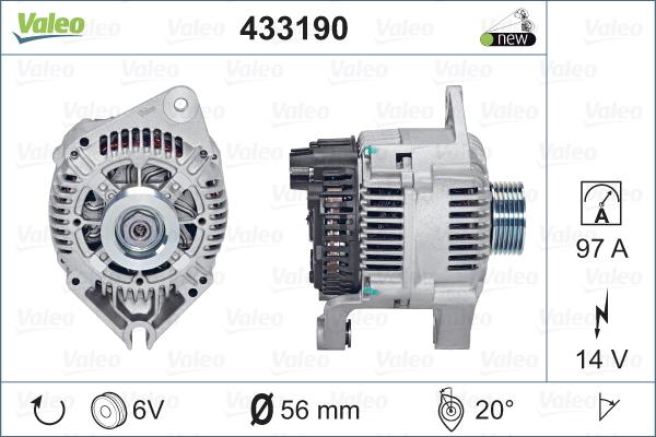 Valeo 433190 - Laturi inparts.fi