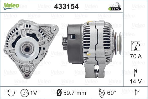 Valeo 433154 - Laturi inparts.fi