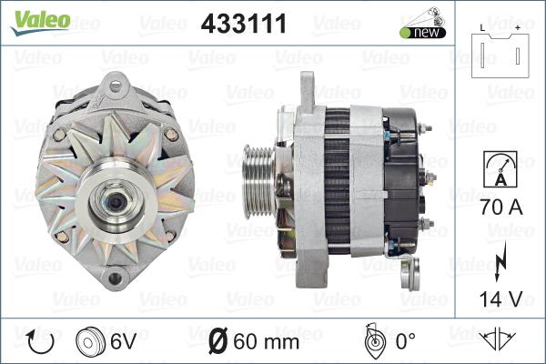 Valeo 433111 - Laturi inparts.fi