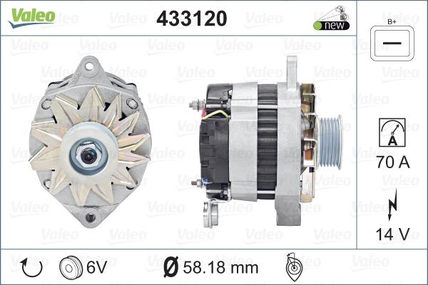 Valeo 433120 - Laturi inparts.fi