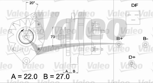 Valeo 433392 - Laturi inparts.fi