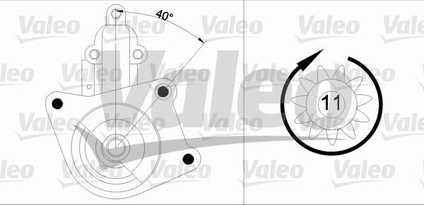 Valeo 433343 - Käynnistinmoottori inparts.fi