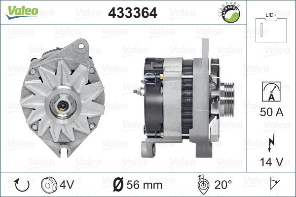 Valeo 433364 - Laturi inparts.fi