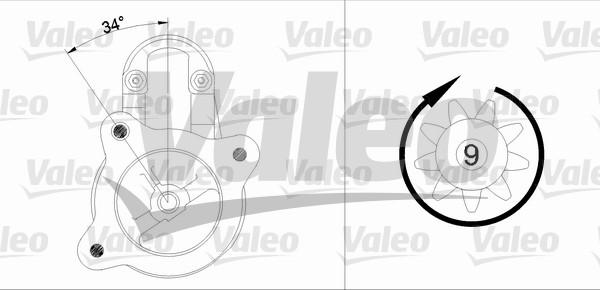 Valeo 433300 - Käynnistinmoottori inparts.fi