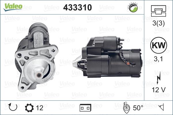 Valeo 433310 - Käynnistinmoottori inparts.fi