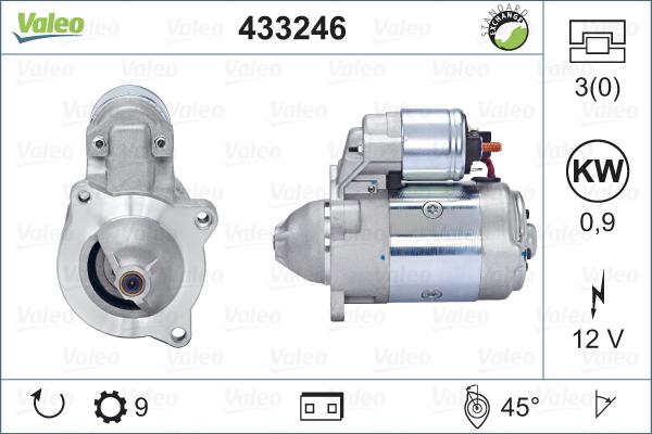 Valeo 433246 - Käynnistinmoottori inparts.fi