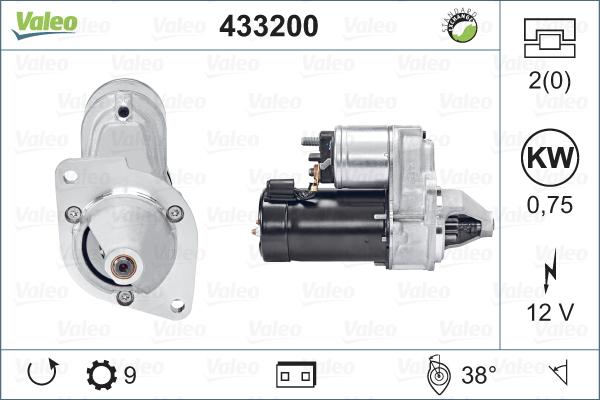 Valeo 433200 - Käynnistinmoottori inparts.fi