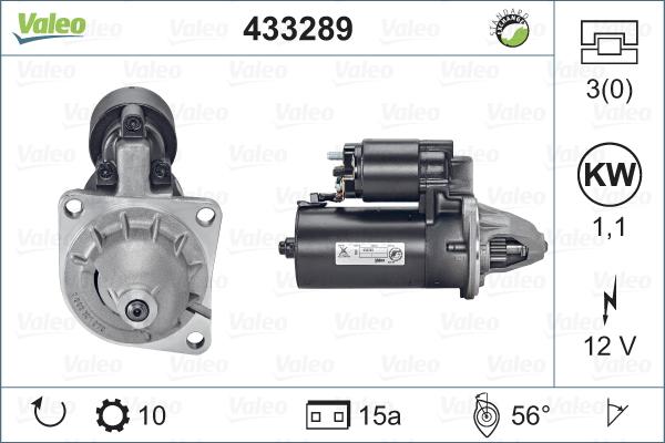 Valeo 433289 - Käynnistinmoottori inparts.fi