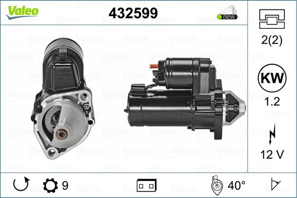 Valeo 432599 - Käynnistinmoottori inparts.fi