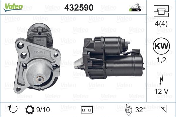 Valeo 432590 - Käynnistinmoottori inparts.fi