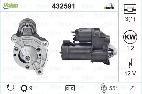 Valeo 432591 - Käynnistinmoottori inparts.fi