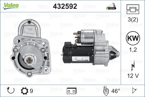 Valeo 432592 - Käynnistinmoottori inparts.fi