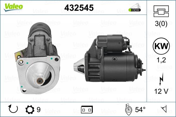 Valeo 432545 - Käynnistinmoottori inparts.fi