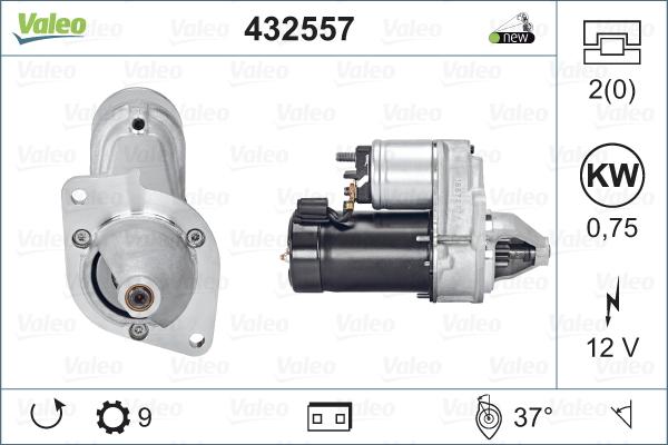 Valeo 432557 - Käynnistinmoottori inparts.fi