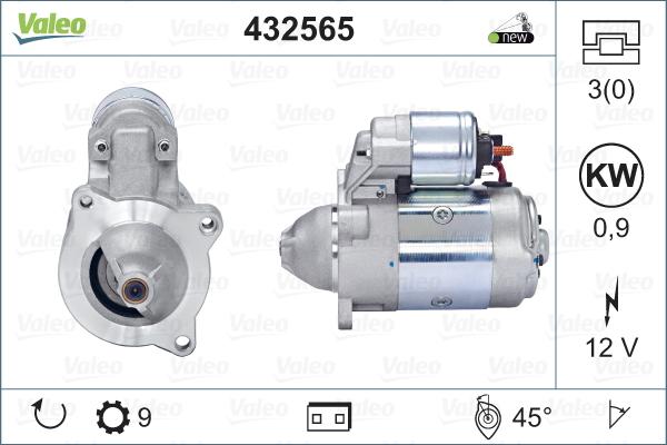 Valeo 432565 - Käynnistinmoottori inparts.fi