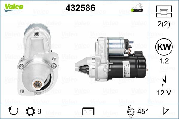 Valeo 432586 - Käynnistinmoottori inparts.fi